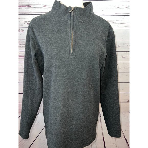 BKE 1/2 Zip Sweater Medium Dark Gray‎ Half zip Pullover Long sleeve Gray Mens - Picture 2 of 6